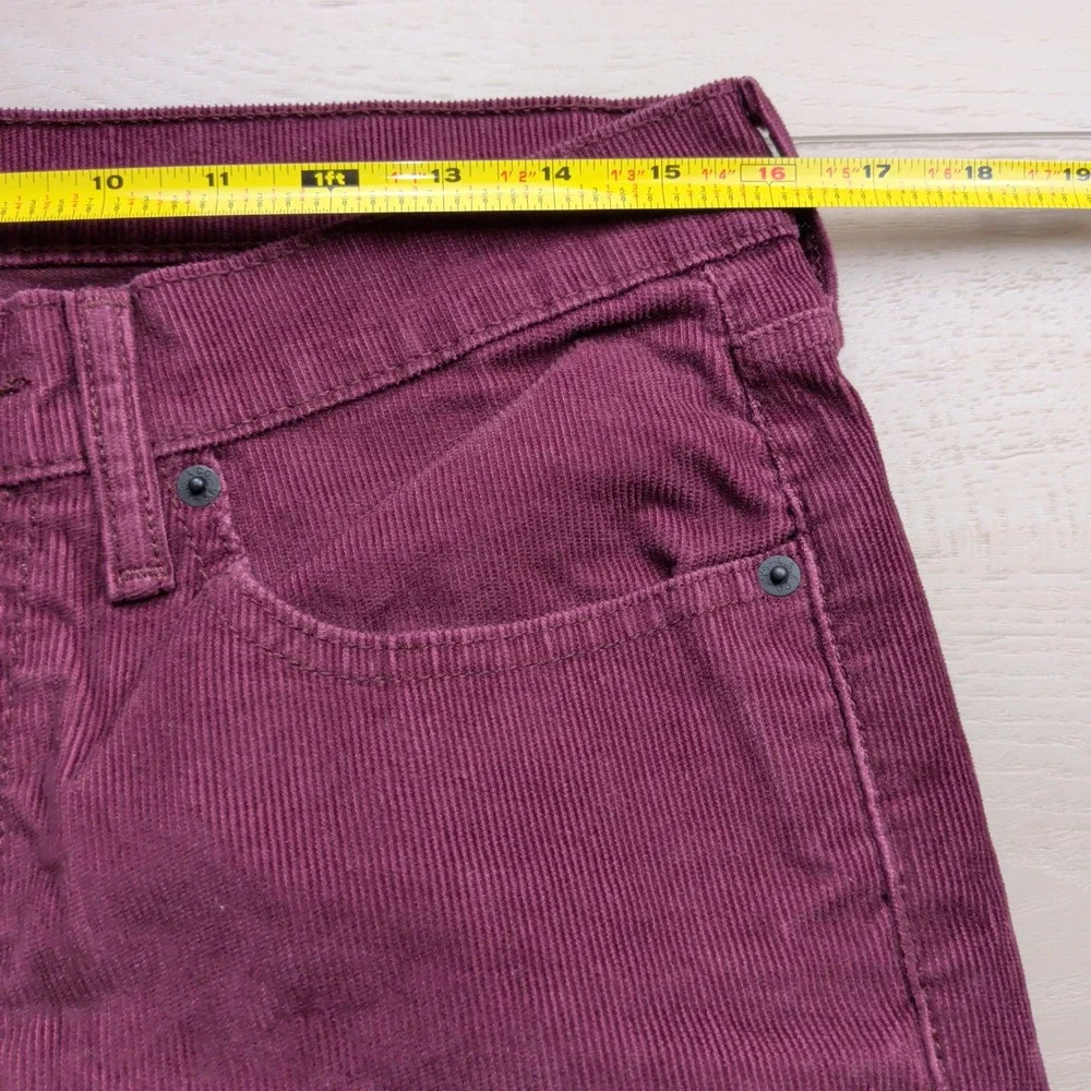 Levi's 514 Corduroy Pants Mens 32x30 Straight Fit Burgundy Maroon Stretch Pants